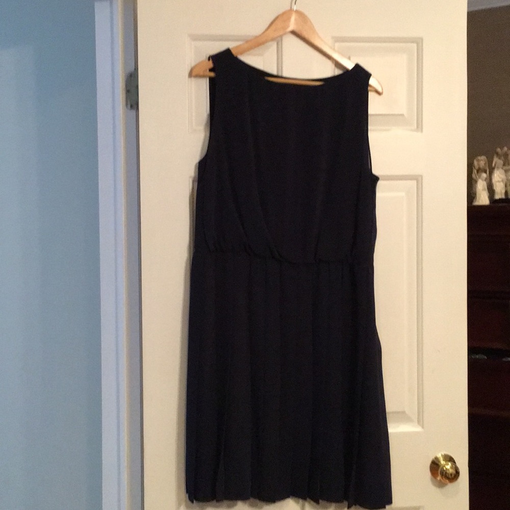 Lauren navy sleeveless dress